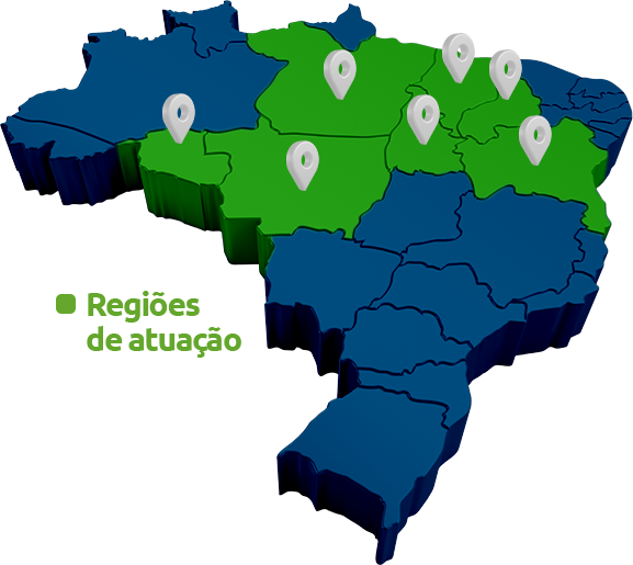 Mapa de Regiões de Atuação do Brasil